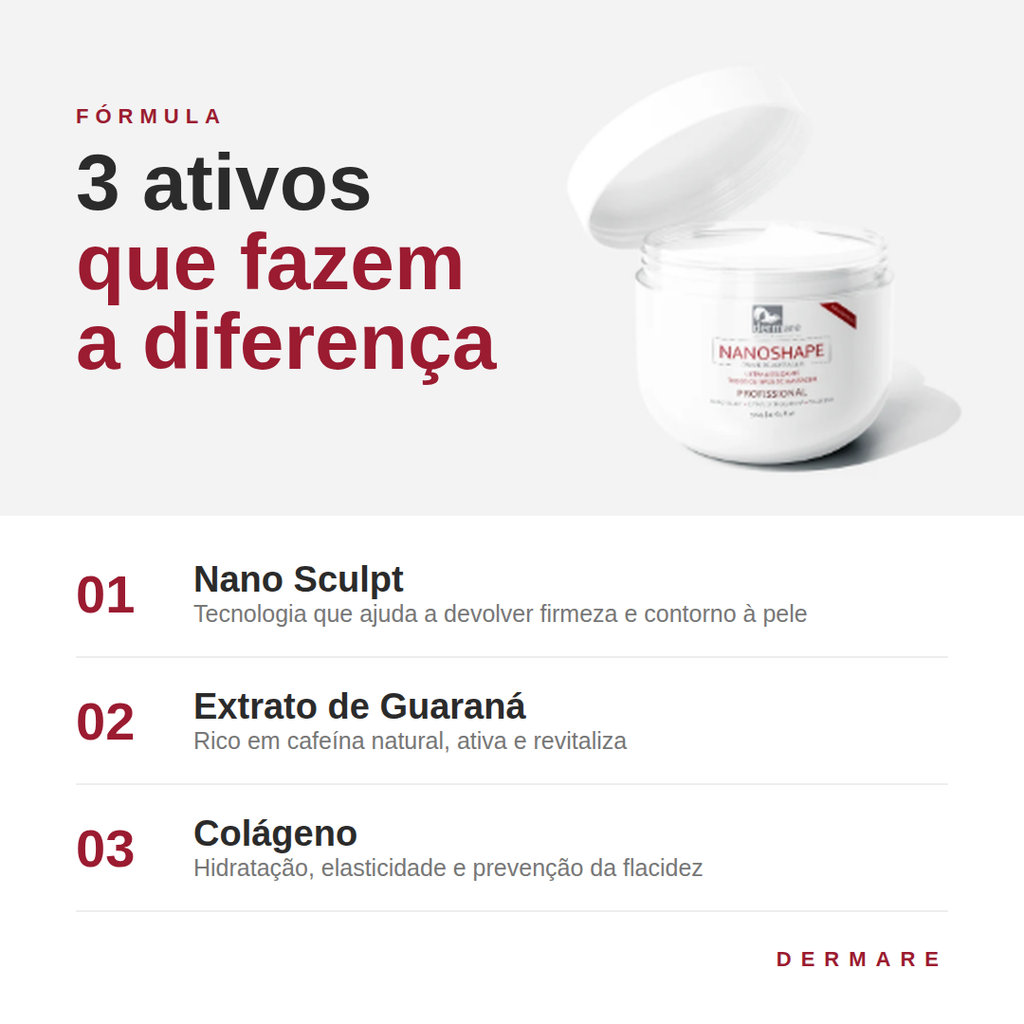 Creme de massagem Nanoshape - 500G