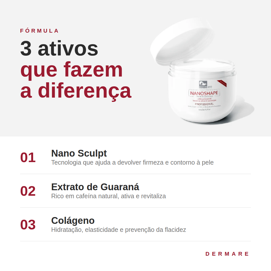 Creme de massagem Nanoshape - 500G